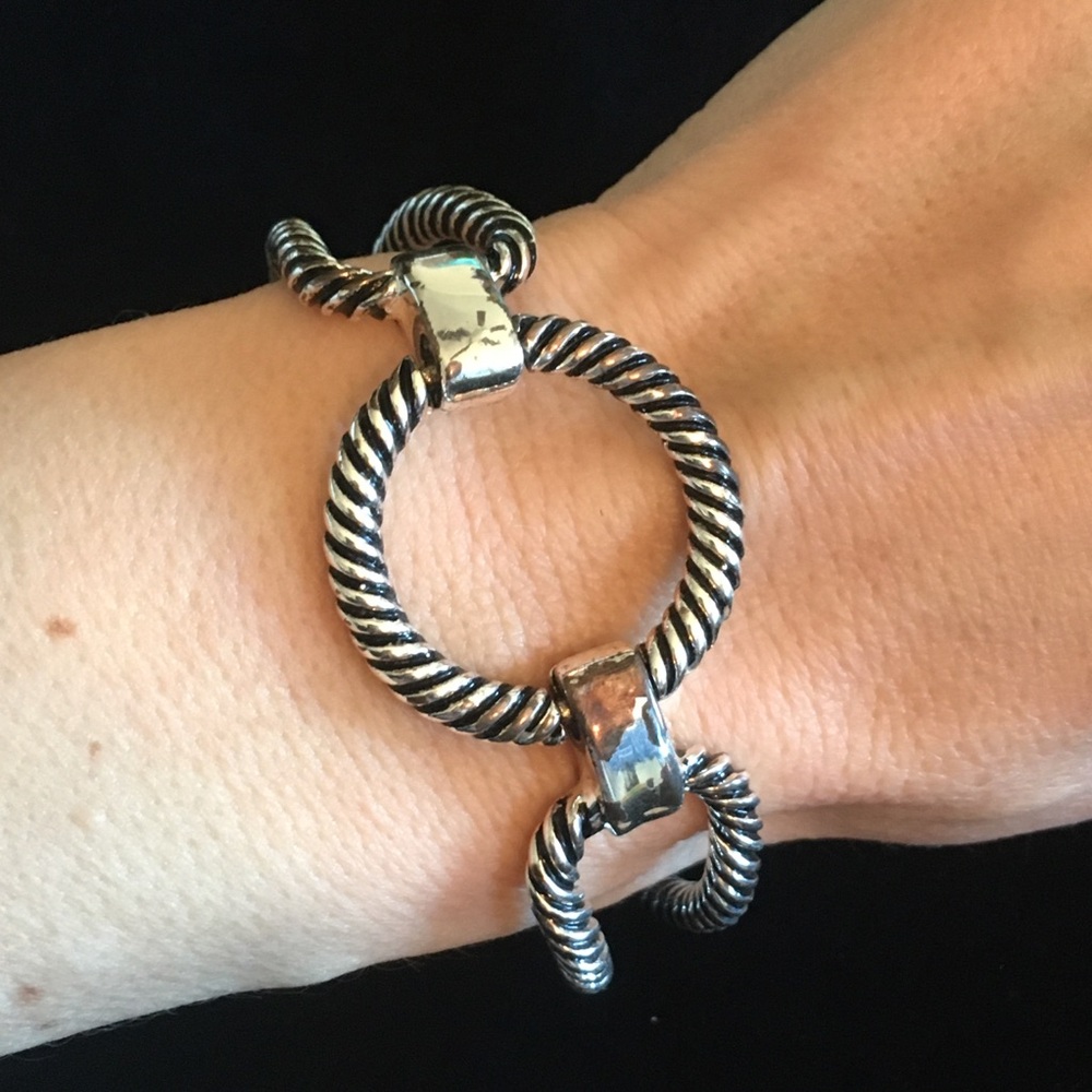 Silver Twisted Rope Bracelet - Picture 8 of 10